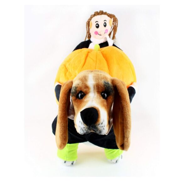 Dog Cat Halloween Costume Premium Pumpkin Funny Costume Small Breed Sz M - Picture 3 of 10